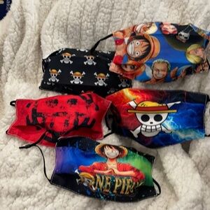 New set/5 Luffy Pirate face masks